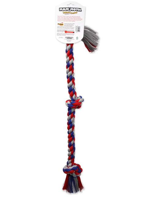 Load image into Gallery viewer, Flossy Chews Cottonblend 3 Knot Tug Rope Dog Toy, Extra-Large, 36", Assorted Colors
